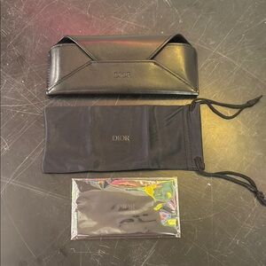 DIOR HOMME LEATHER ENVELOPE EYEWEAR CASE (No Box) *AUTHENTIC